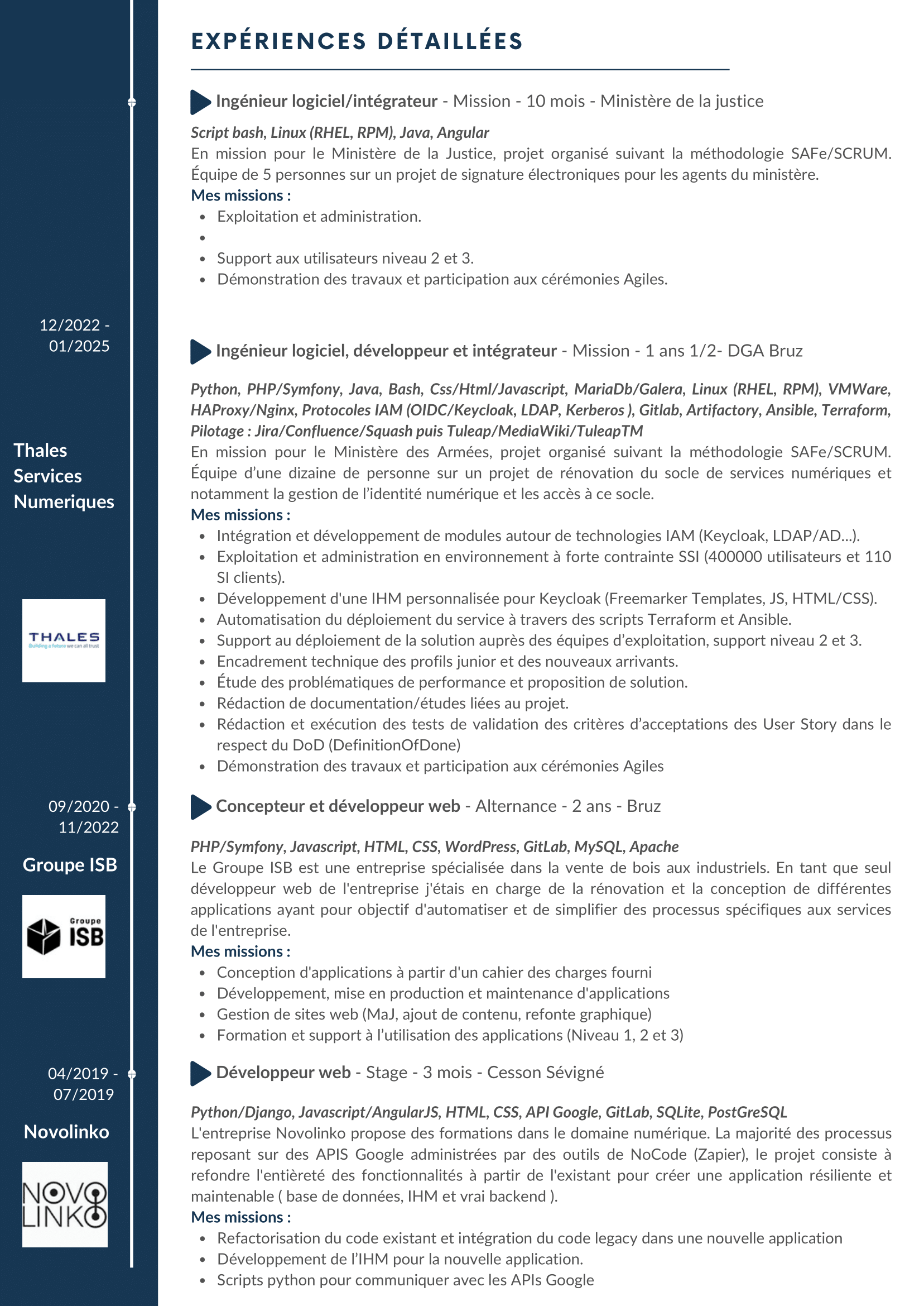 Page 2 du CV Max Morelli
